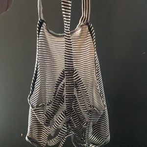 Striped open back tank